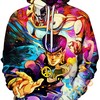 Cosplay Jojo'S Bizarre Adventure All Over Print 3D Hoodie With Front Pocket (4