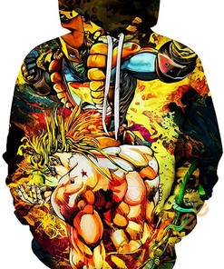 Cosplay Jojo'S Bizarre Adventure All Over Print 3D Hoodie With Front Pocket (5