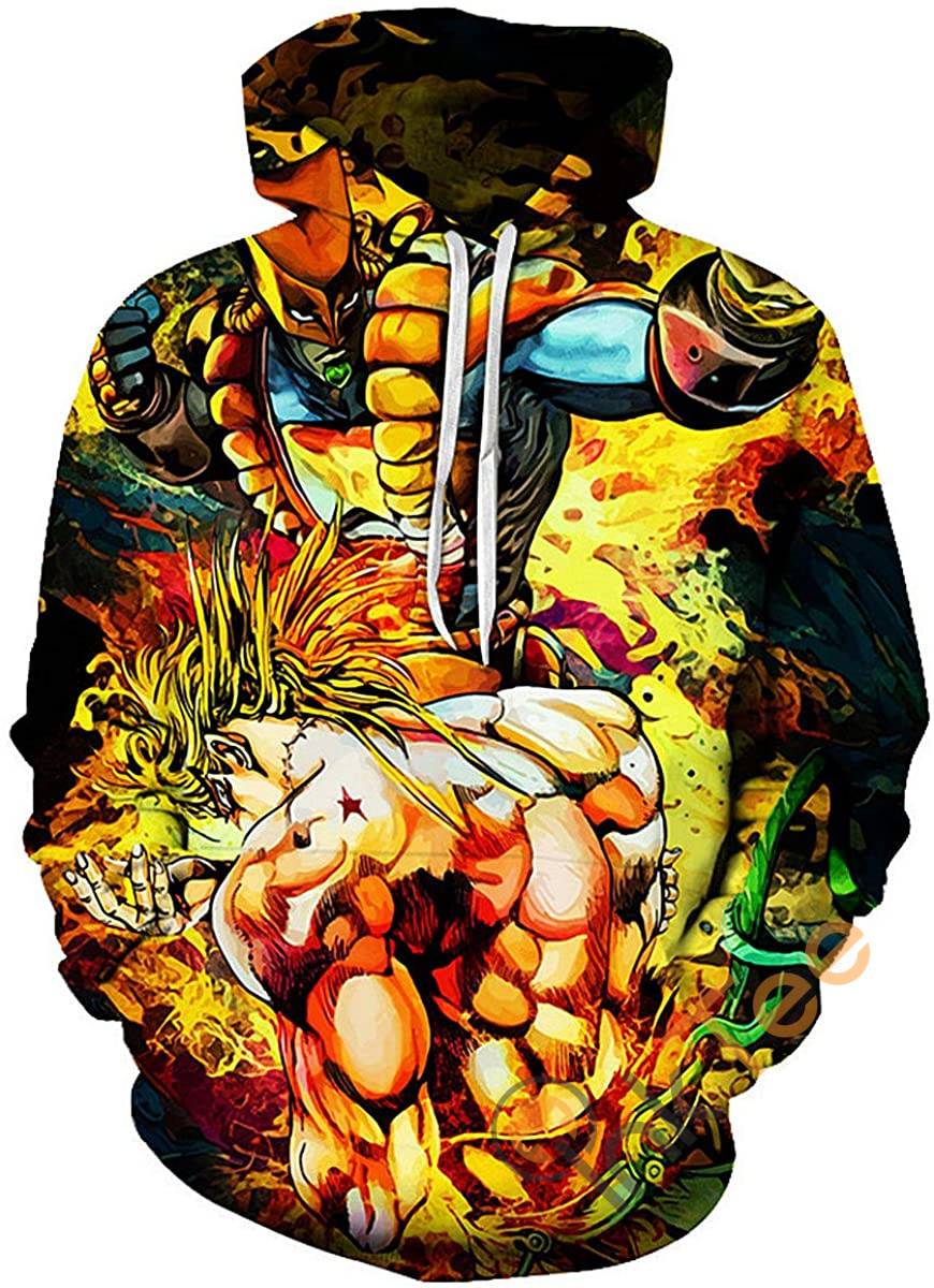 Cosplay Jojo'S Bizarre Adventure All Over Print 3D Hoodie With Front Pocket (5