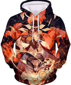 Cosplay Jojo'S Bizarre Adventure All Over Print 3D Hoodie With Front Pocket (6