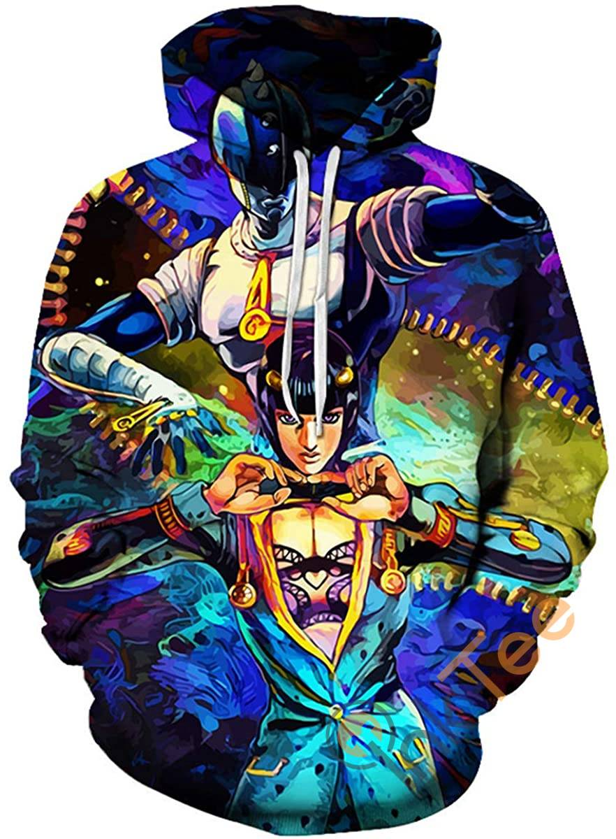 Cosplay Jojo'S Bizarre Adventure All Over Print 3D Hoodie With Front Pocket (7