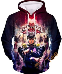 Cosplay Jojo'S Bizarre Adventure All Over Print 3D Hoodie With Front Pocket (8