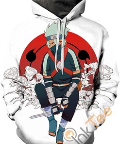 Cosplay Naruto All Over Print 3D Hoodie With Front Pocket (1