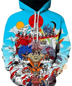 Cosplay Naruto All Over Print 3D Hoodie With Front Pocket (3