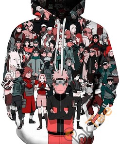 Cosplay Naruto All Over Print 3D Hoodie With Front Pocket (9