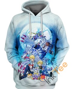 Courageous Digimon Friendship Team All Over Print 3D Hoodie