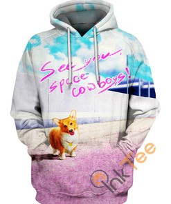 Cowboy Bebop Corgi All Over Print 3D Hoodie