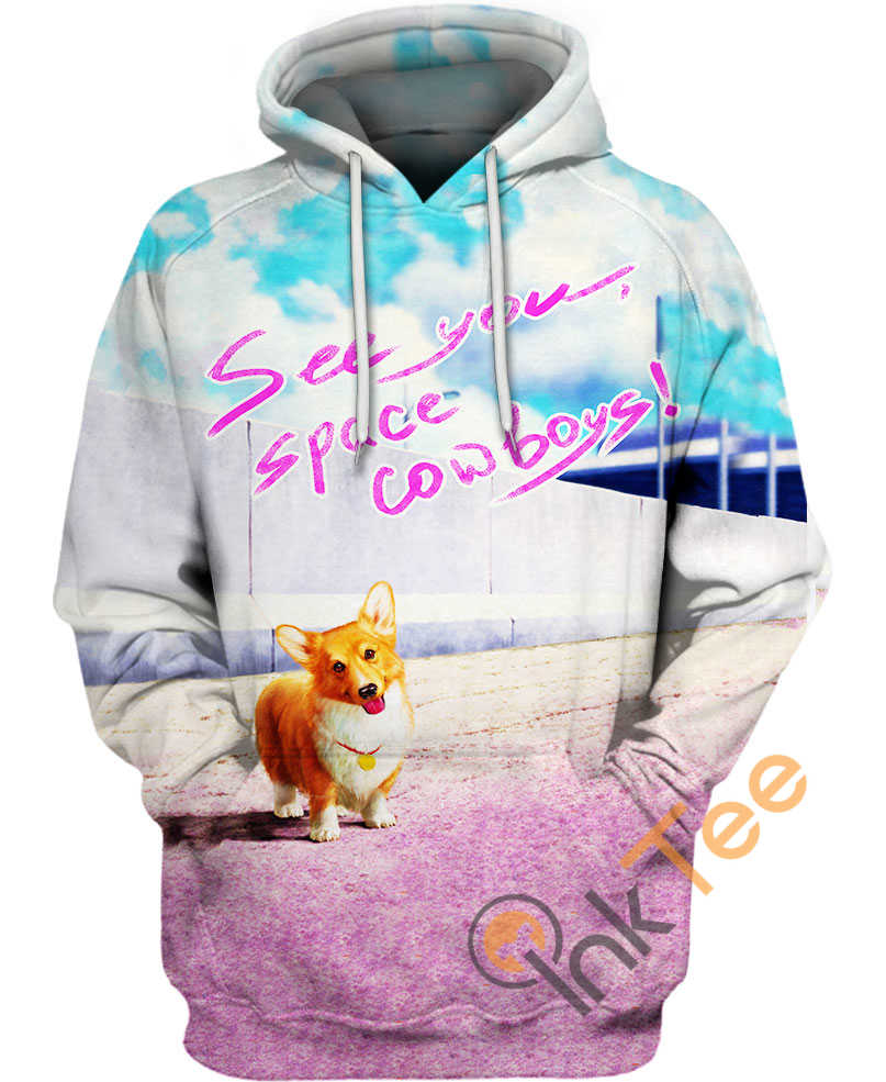 Cowboy Bebop Corgi All Over Print 3D Hoodie
