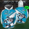 Cronulla Sutherland 3D Custom Name Hoodie - Personalized All Over Print Zip Up Hoodie Option