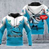 Cronulla Sutherland Custom Name 3D All Over Print Zip Up Hoodie - Personalized Hoodie