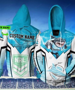 Cronulla Sutherland Lightning Custom 3D All Over Print Hoodie - Personalized Nrl Hoodie