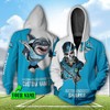 Cronulla Sutherland Sharks Nrl Mascot Skull Custom Name 3D All Over Printed Hoodie