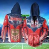 Custom All Over Print 3D Sydney Roosters Hoodie - Show Your Team Pride! (Personalized Lightning New Nrl Design