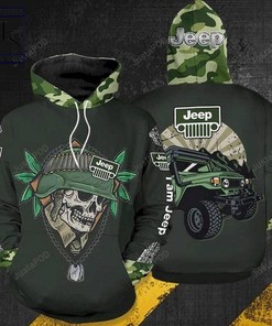 Custom All Over Print Cool Jeep Skull 3D Hoodie Men