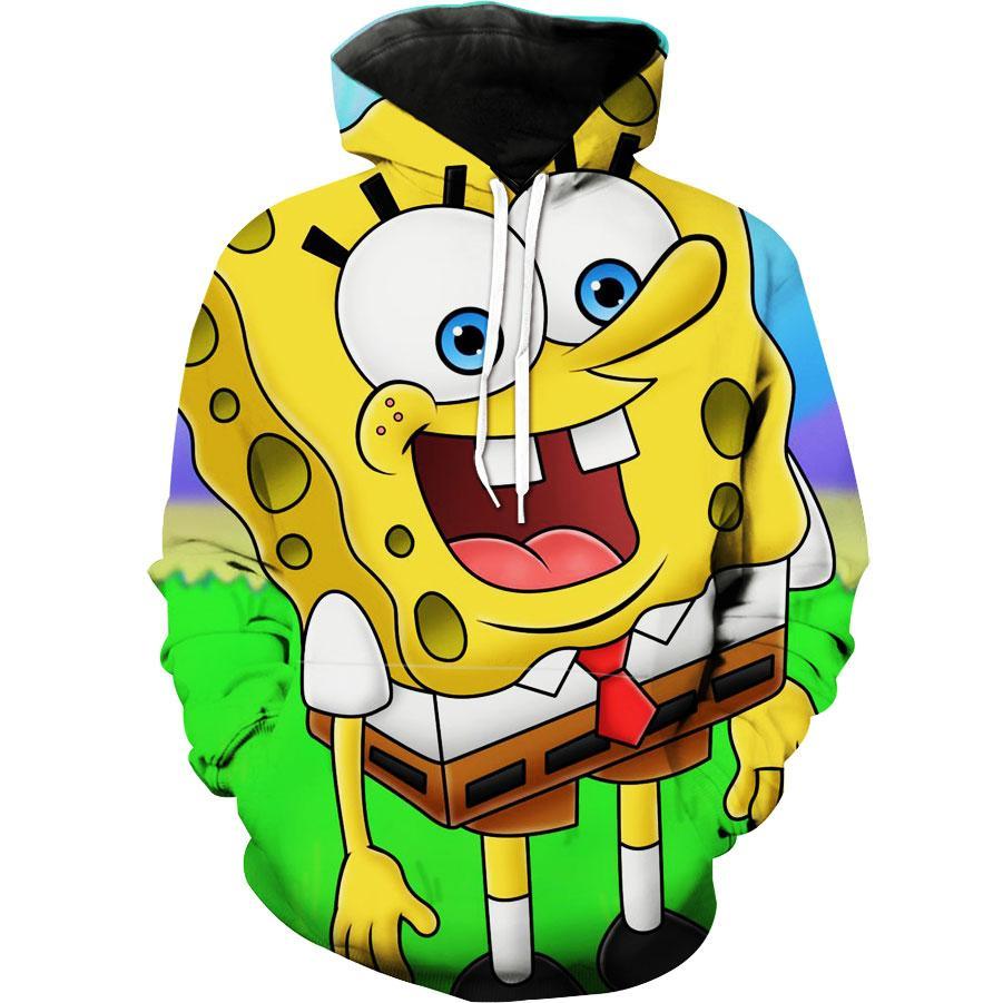 Custom All Over Print Spongebob Squarepants Hoodie 3D