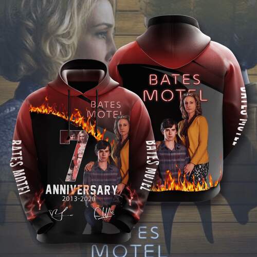 Custom All Over Print Sports Team Bates Motel Hoodie 3D