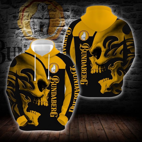 Custom All Over Print Sports Team Bundaberg Rum Skull Hoodie 3D