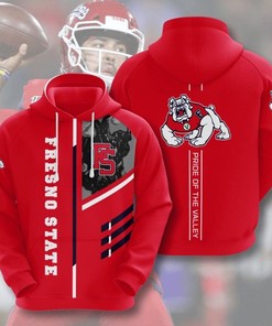 Custom All Over Print Sports Team Fresno State Bulldogs Ncaa Hoodie 3D