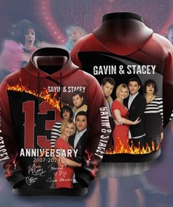 Custom All Over Print Sports Team Gavin And Stacey Movie Character Anniversary Hoodie 3D