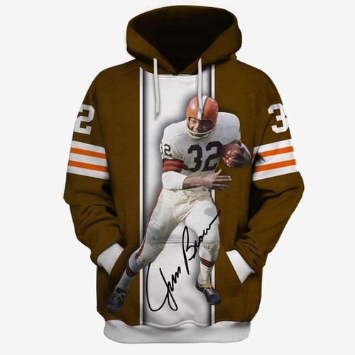 Custom All Over Print Sports Team Jim Brow Signature Jersey Hoodie 3D