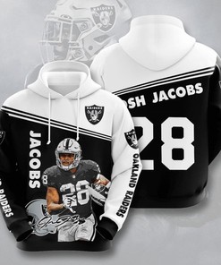 Custom All Over Print Sports Team Josh Jacobs Oakland Raiders Nfl Hoodie 3D
