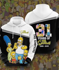 Custom All Over Print Sports Team The Simpsons Movie Character Anniversary Hoodie 3D