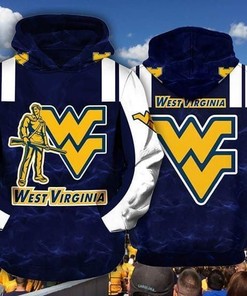 Custom All Over Print West Virginia Mountaineers Ncaa Lover 3D Zip-Up Hoodie For Men And Women