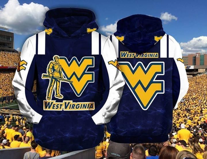 Custom All Over Print West Virginia Mountaineers Ncaa Lover 3D Zip-Up Hoodie For Men And Women