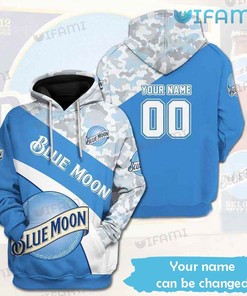 Custom Blue Moon Beer 3D Hoodie With Custom Name - Perfect Gift For Beer Lovers