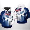 Custom Columbus Blue Jackets Team Skull 3D All Over Print Zip Up Hoodie - Perfect Gift Option For Fans