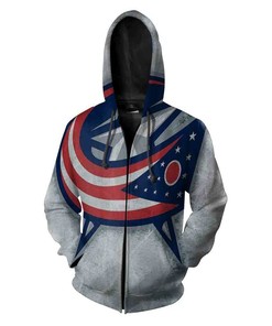 Custom Columbus Blue Nfl Football Big Logo 3D All Over Print Zip Up Hoodie - Perfect Gift Option For Fans