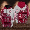 Custom Hoodie Skull Alabama Crimson Tide 3D Hoodie - Unisex Hoodie For Fans