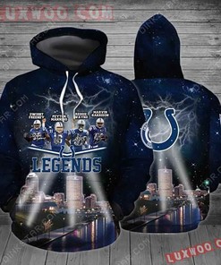 Custom Indianapolis Nfl Football Zip-Up Hoodie - 3D All Over Print