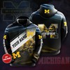 Custom Michigan Wolverines Hoodie With 3D All Over Print