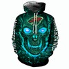 Custom Minnesota Wild Halloween Hoodie With 3D Skulls Print