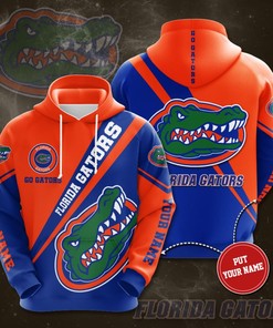 Custom Name Men'S All Over Print Florida Gators Ncaa American Football 3D Hoodie Zip-Up Hoodie