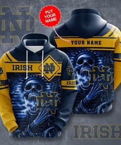 Custom Notre Dame Fighting Irish 3D Hoodie - Personalized College Fan Apparel
