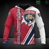 Custom Personalized Men'S Nhl Florida Panthers All Over Print 3D Zip Hoodie
