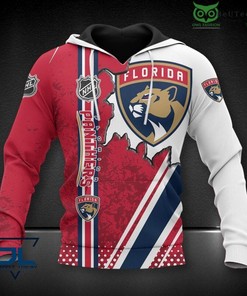 Custom Personalized Men'S Nhl Florida Panthers All Over Print 3D Zip Hoodie