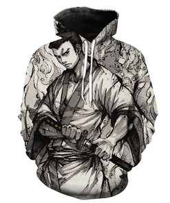 Cut Through The Darkness With The Samurai Jack Black And White 3D Hoodie