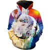 Cute Rabbit Animal Mask Hoodie With All Over Print 3D