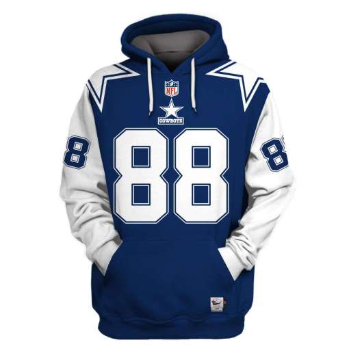 Dallas Cowboys Irvin 88 3D All Over Print Zip Up Hoodie - Nfl Sports Hoodie