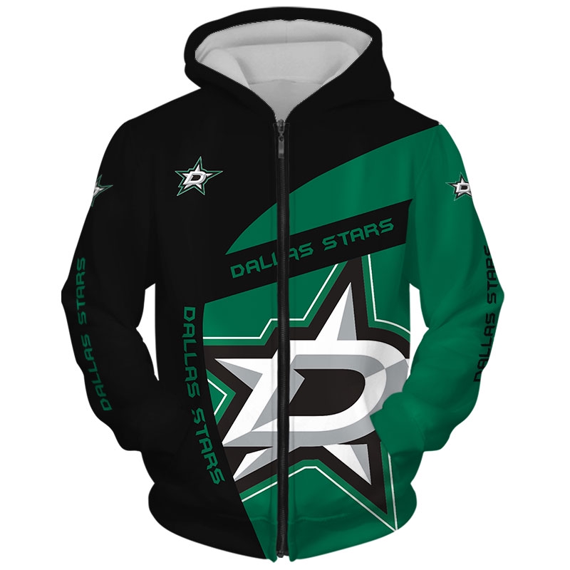 Dallas Stars And Jack Skellington 3D Hoodie - Halloween Nhl Hoodie