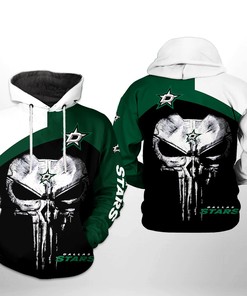 Dallas Stars Nhl Team 3D All Over Print Zip Up Hoodie Option - Skull Hoodie