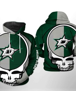 Dallas Stars Nhl Team Skull 3D All Over Print Zip Up Hoodie Option - Team Hoodie