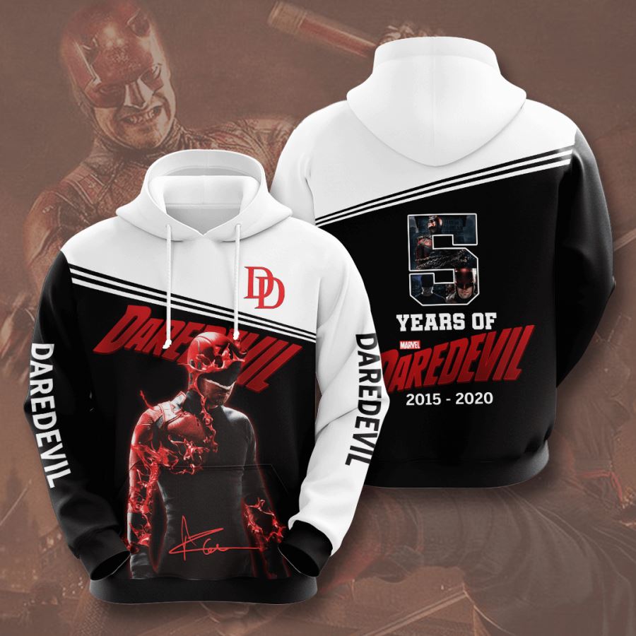 Dare To Be Different With Daredevil Custom Hoodie In 3D - Perfect For Marvel Fans!