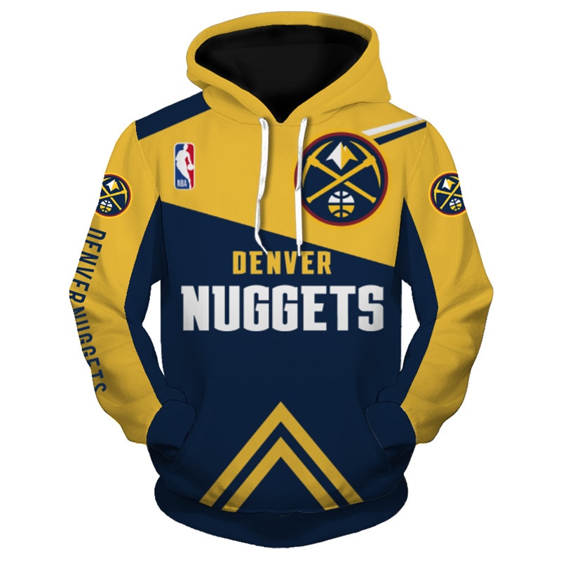 Denver Nuggets Cartoon Graphic 3D Zip Up Hoodie For Fans