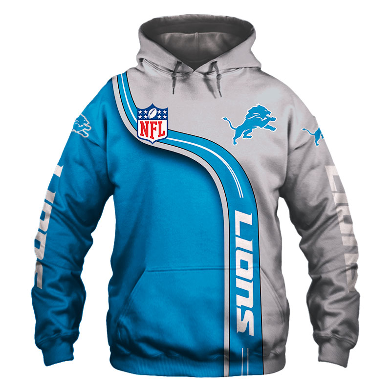 Detroit Lions 3D Cute Zip Hoodie Pullover - Gift For Fans