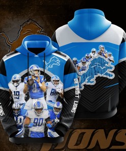Detroit Lions 3D Graphic All Over Print Hoodie - Thunder Design