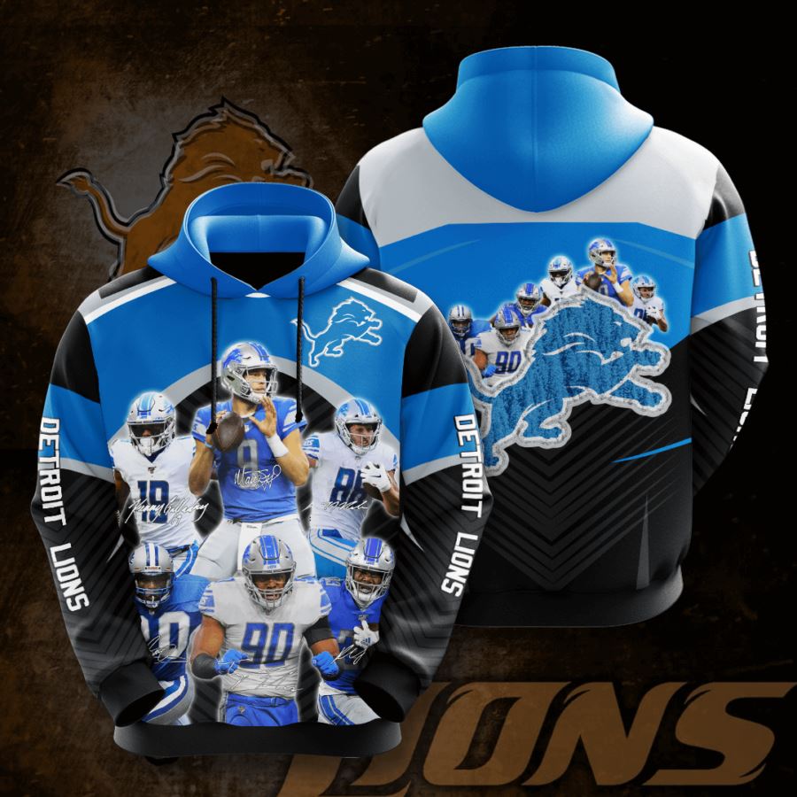 Detroit Lions 3D Graphic All Over Print Hoodie - Thunder Design